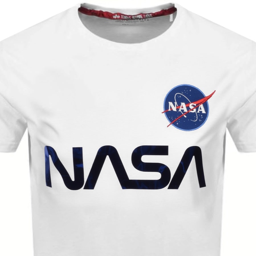 Alternative Image for ProductAlpha Industries Nasa Reflective T Shirt White2